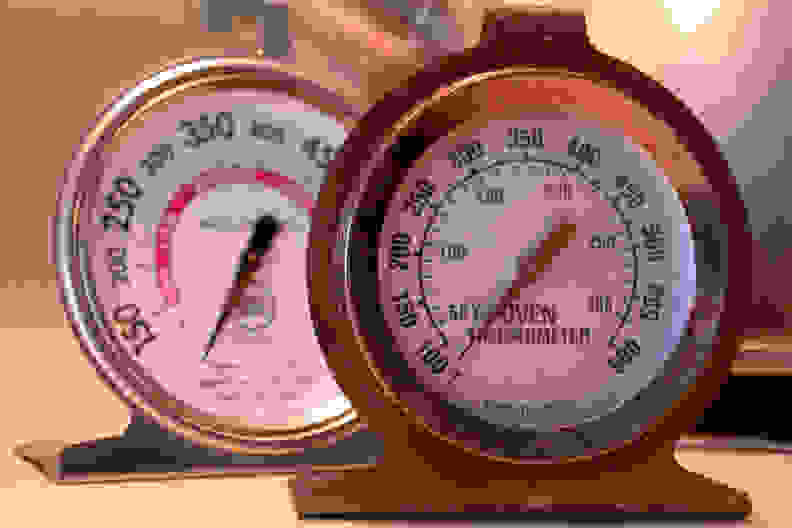 two oven thermometers