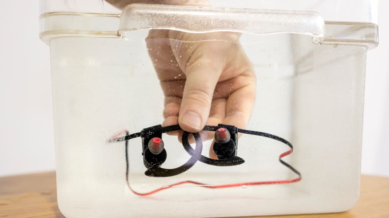 The Mpow Bluetooth Wireless headphones still worked after being submerged in water for 31 minutes.