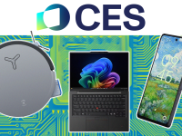 Collage of electronics products with a motherboard in the background