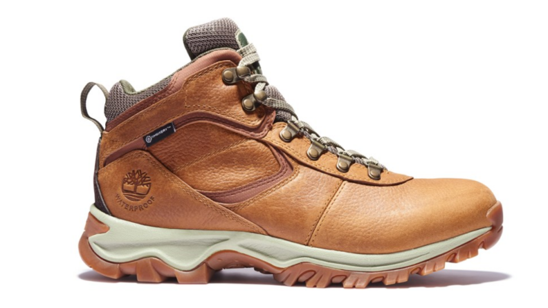An image of a tan hiking boot.