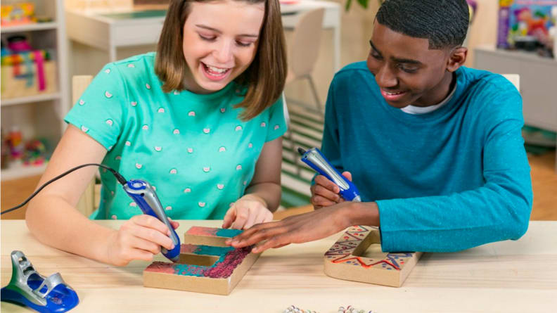 Use melted crayons to make artistic keepsakes with the Crayola Crayon Melter.