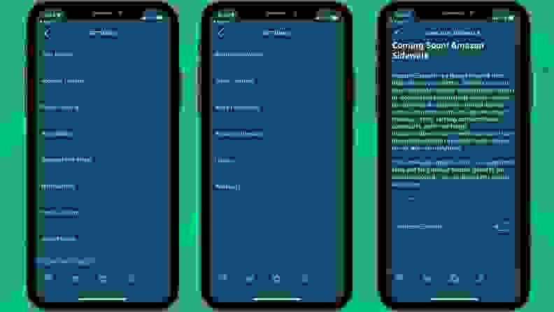 Screenshots of turning off Amazon Sidewalk in the Amazon Alexa app