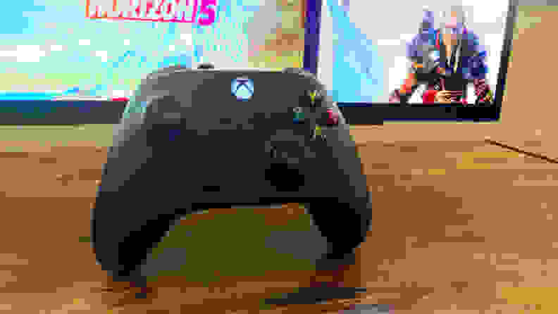 A close-up of an Xbox Series X wireless controller
