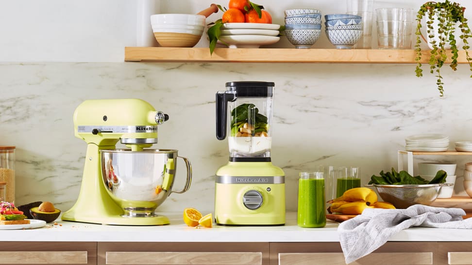 KitchenAid Artisan Stand Mixer and  K400 Variable Speed Blender in Kyoto Glow