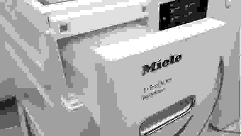 The condenser drawer of the Miele ventless dryer.