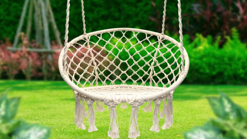 Curl up in this cozy hammock chair.