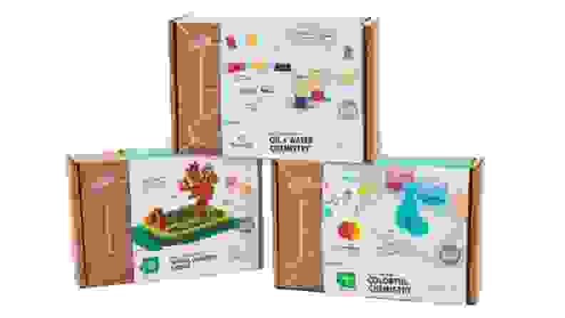 A 3-pack of chemistry kits.