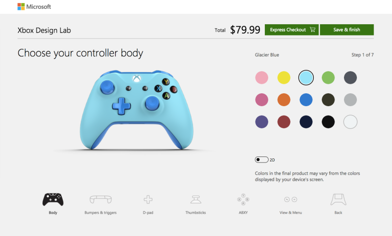 The Xbox Design Lab lets you customize your controller to your liking.