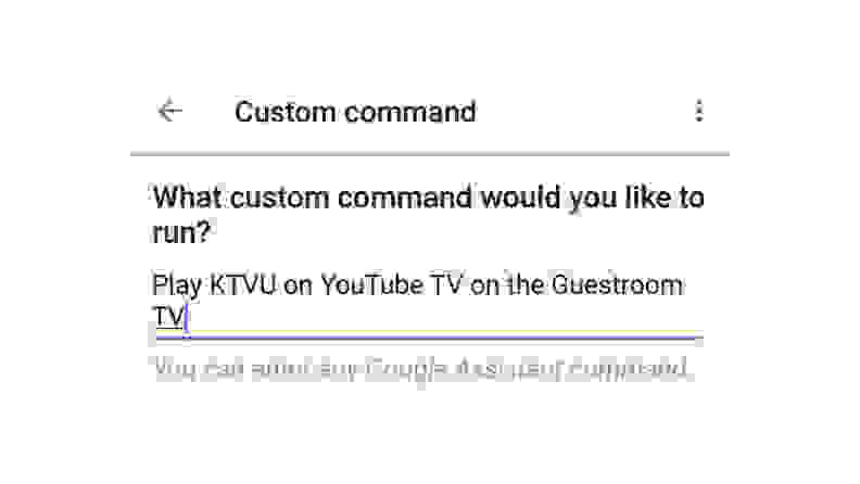 Google Home Custom Commands