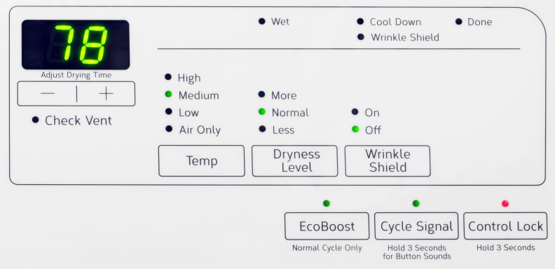 A limited number of features and customizable options keeps doing laundry pretty simple—which could be good or bad, depending on how you like to do things.