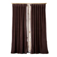 Product image of Chocolate Brown Velvet Window Curtain Panel
