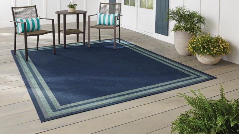 This rug would look great underneath an outdoor table.