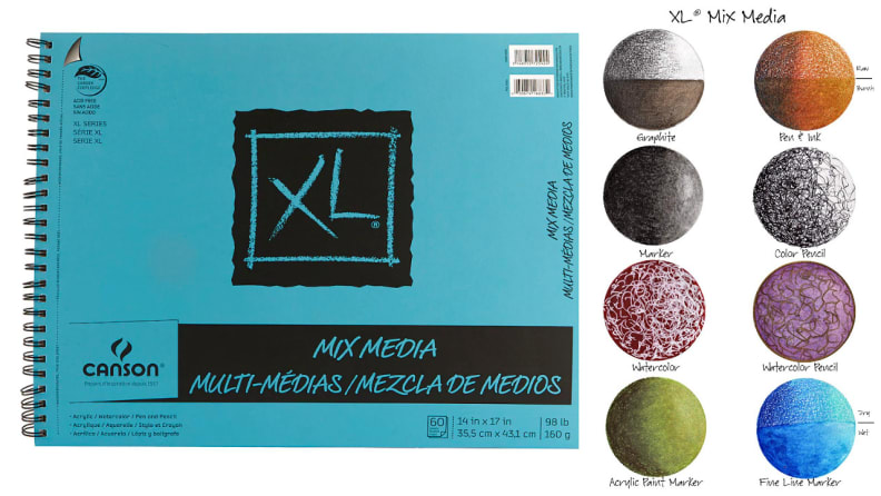 You can use all sorts of media in this sketch pad.