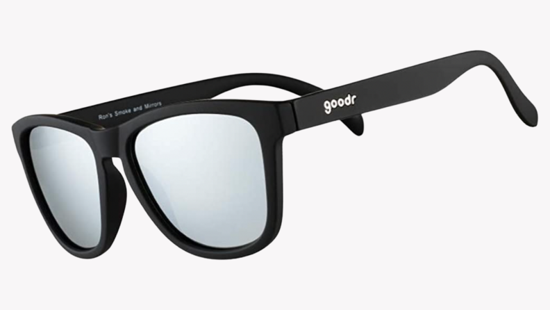 A pair of black sunglasses.