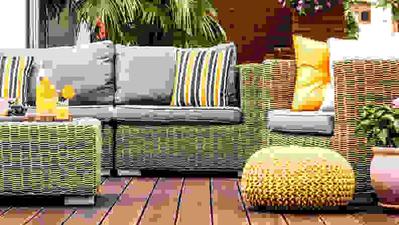 Avoid using too much water to clean wicker.