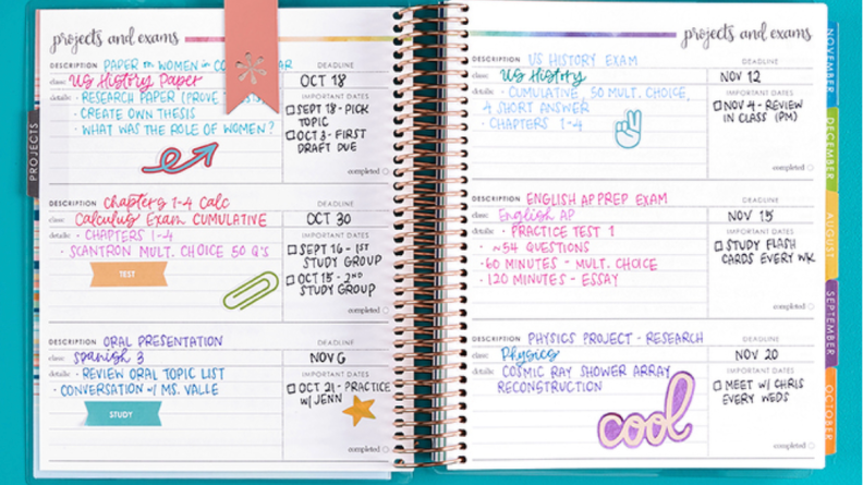 Keep your days organized with a motivational planner.