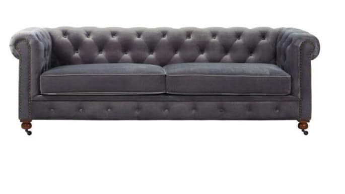 A Gordon Grey Velvet Sofa