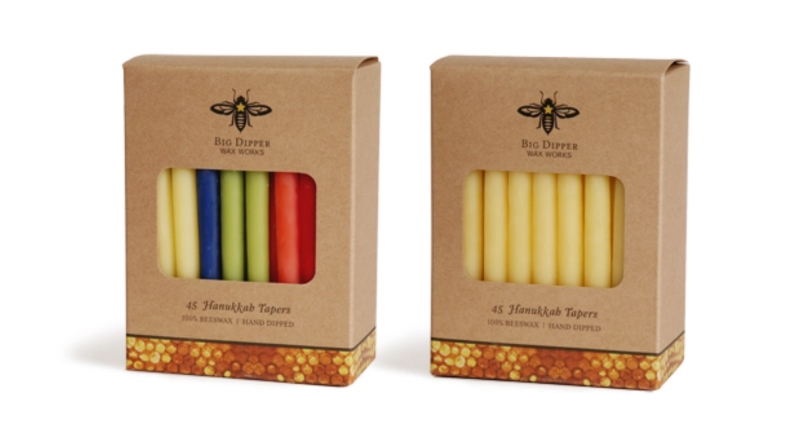 Two packs of Hanukkah candles.