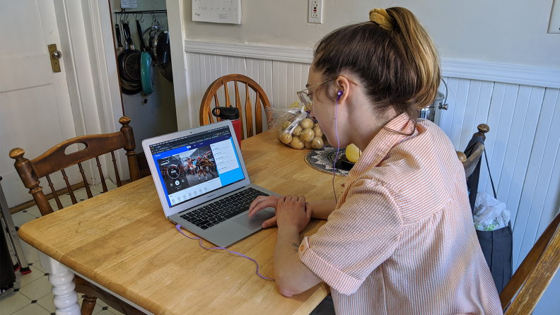 Woman on computer