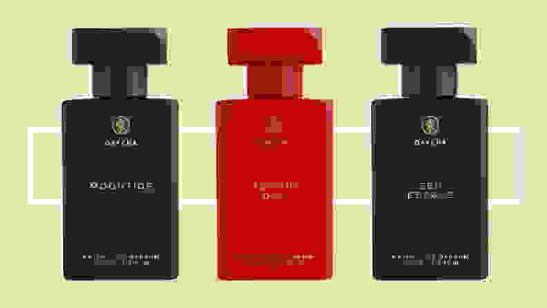 Three bottles of Oakcha perfume.