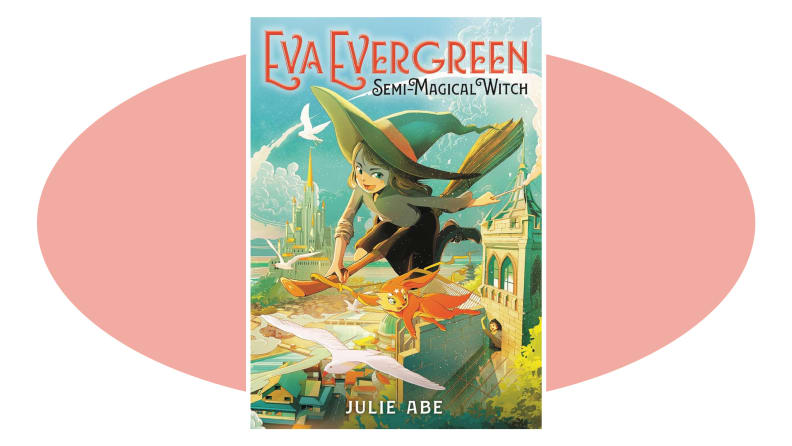 Cover of Eva Evergreen, Semi-Magical Witch over pink oval over a white background