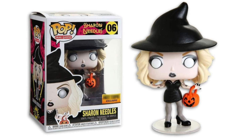 A Funko Pop figurine of Sharon Needles.