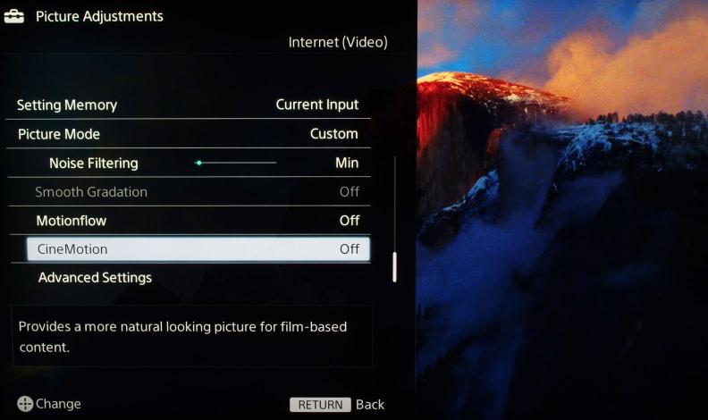 Sony-motion-modes