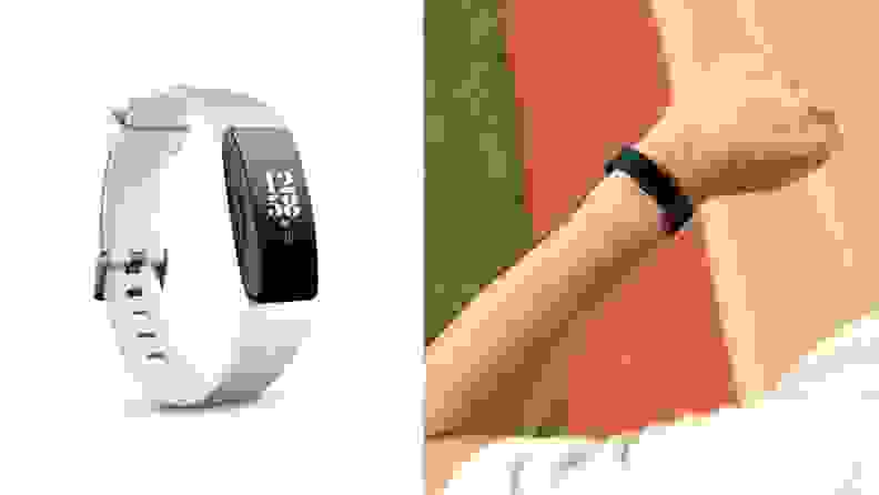 Two images of a Fitbit Inspire.