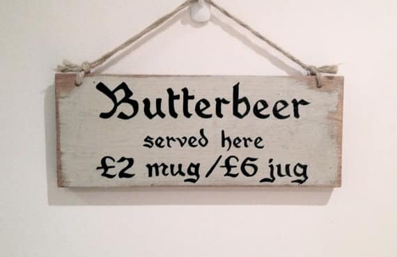 Butterbeer Sign