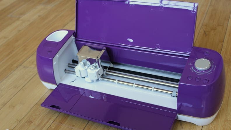 purple craft kit on wooden table