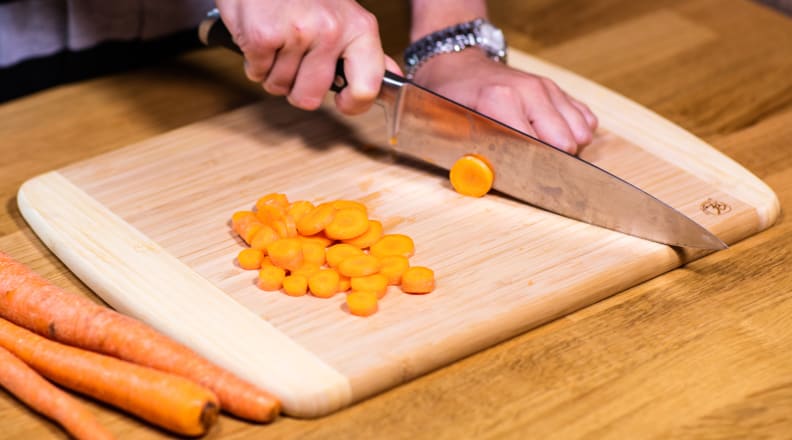 Cutting Board with Knife,Bamboo Cutting Board Chopping Board with Stainless Steel Knife for Kitchen,Adjustable Large Cutting Board with Swivel Stand