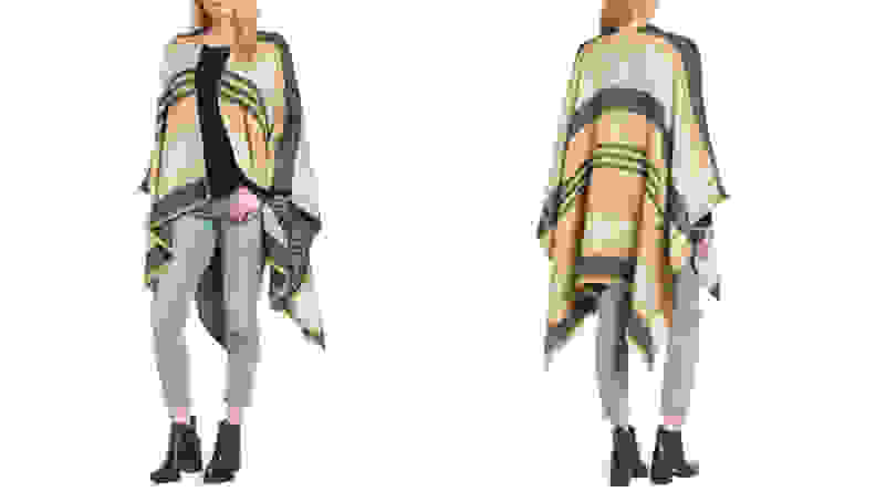 BP. Stripe Woven Cape