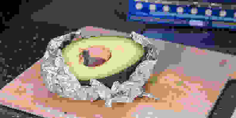 avocado in foil