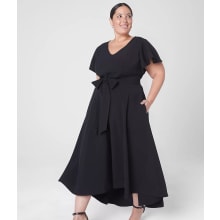 Product image of Lena V-Neck High-Low Midi Dress