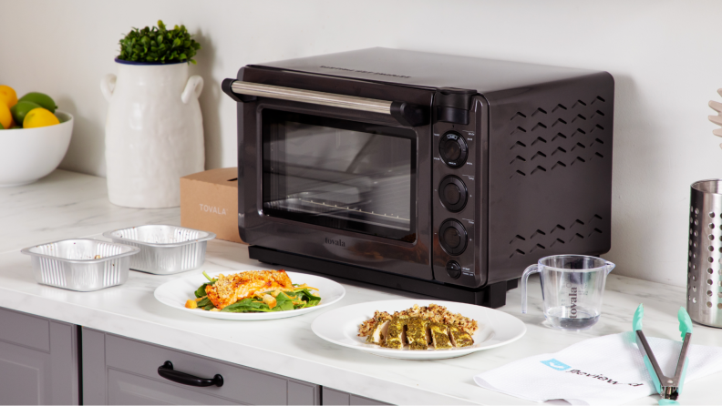 The Tovala smart oven with prepared meals.