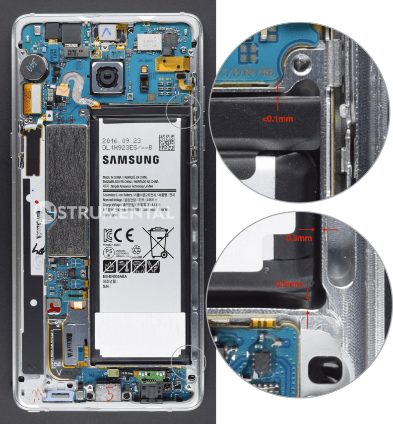 Samsung Note 7 battery pocket