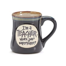 Product image of I'm a Teacher Superpower Deep Black 18 Oz Mug