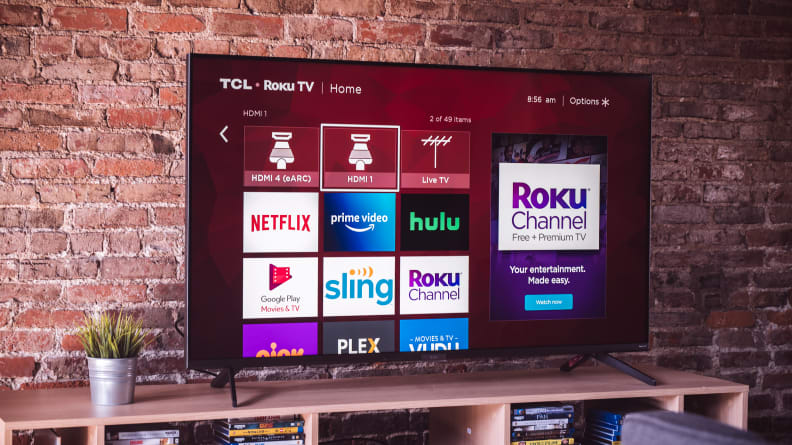 The 2020 TCL 6-Series Roku smart platform main menu