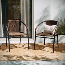 Product image of Wade Logan Arthor Rattan Indoor-Outdoor Restaurant Stack Chair (Set of 4)