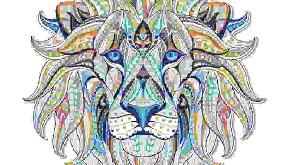 A colorful lion illustration from a book cover.