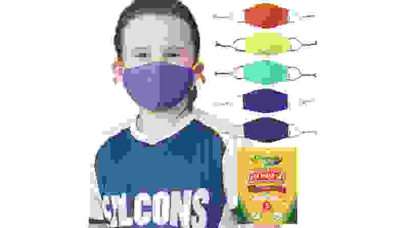 Crayola Kids face masks in multiple colors