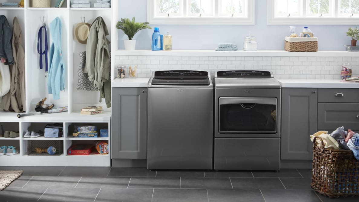 The Whirlpool WTW7500GC adds style to any laundry room
