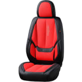 Coverado Auto Tan Back Seat Covers Set, Premium Leather Beige