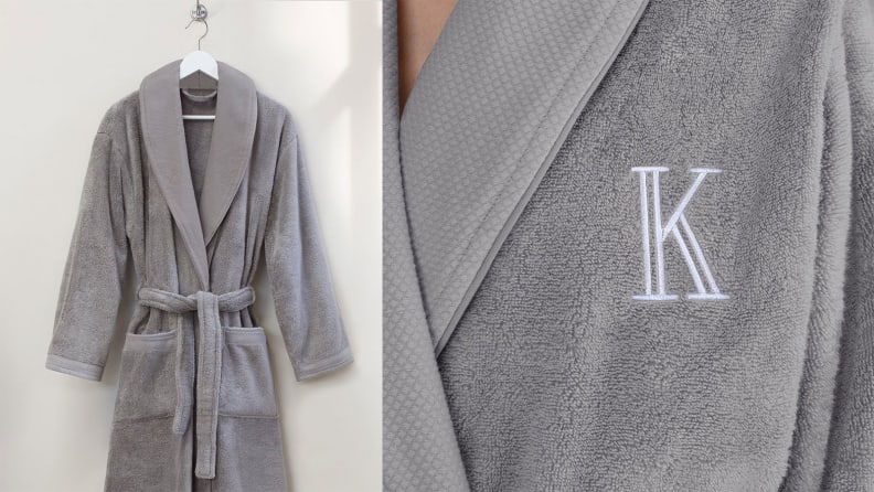 monogramed robe