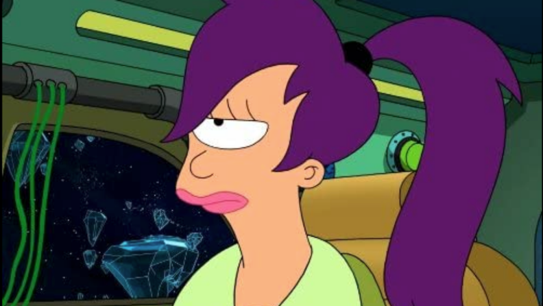 A still from 'Futurama' of Leela.