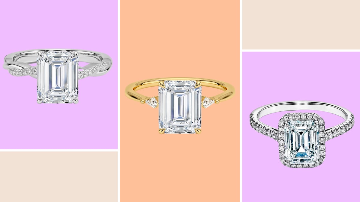 10 emerald-cut engagement rings that they’ll love - Reviewed