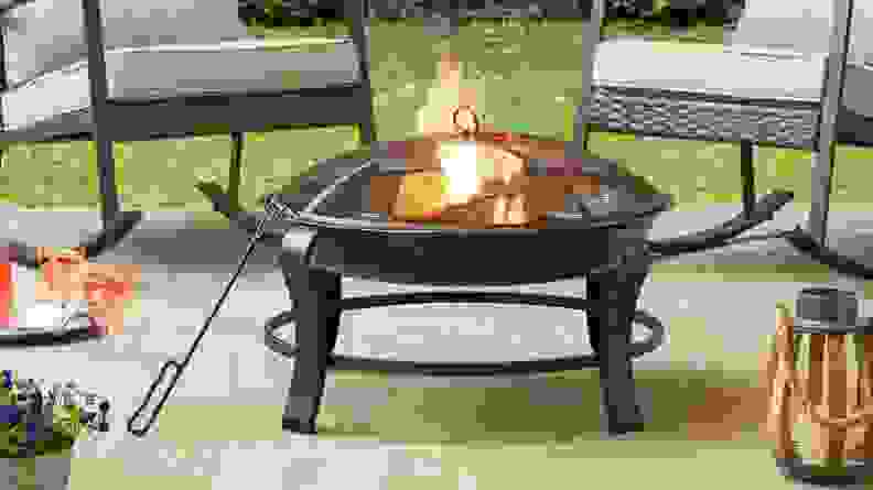 Gather your friends around this fire pit to make s'mores!