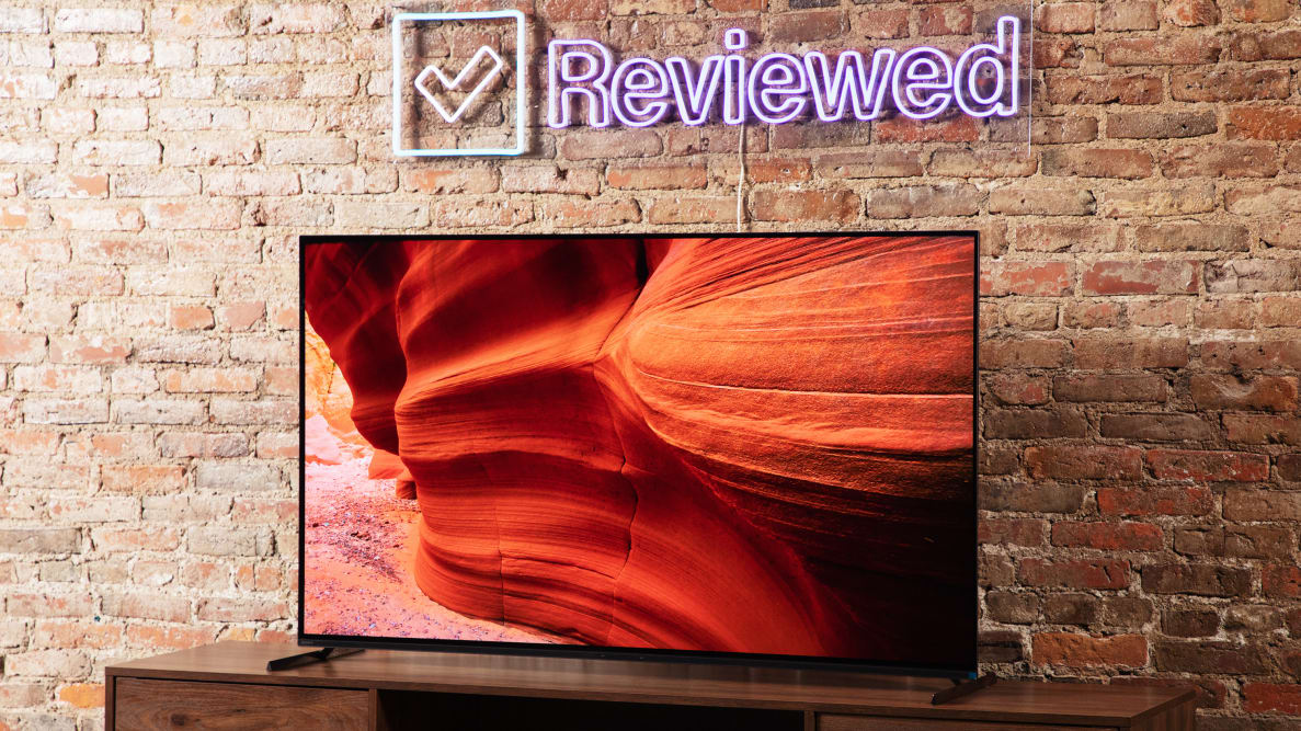 The Sony A80K TV displaying the Antelope Canyon.