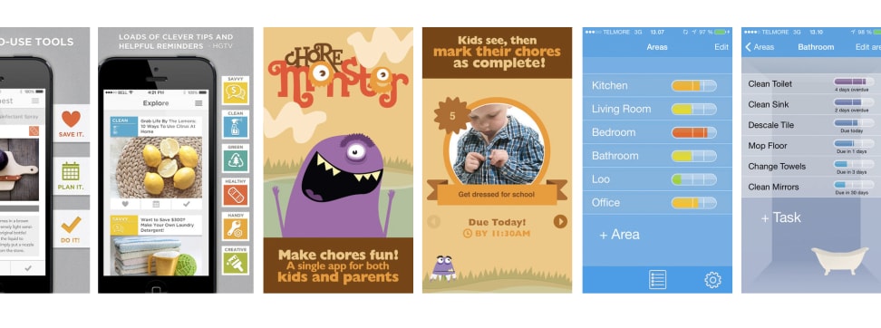 A bunch of chore-related apps.