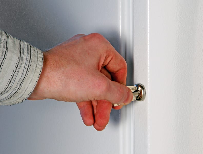 The GE FUF14SVRWW's door lock keeps your food secure inside the freezer.
